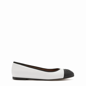 Vendo?me Ynes white calfskin leather ballerinas Recycled Rubber Base