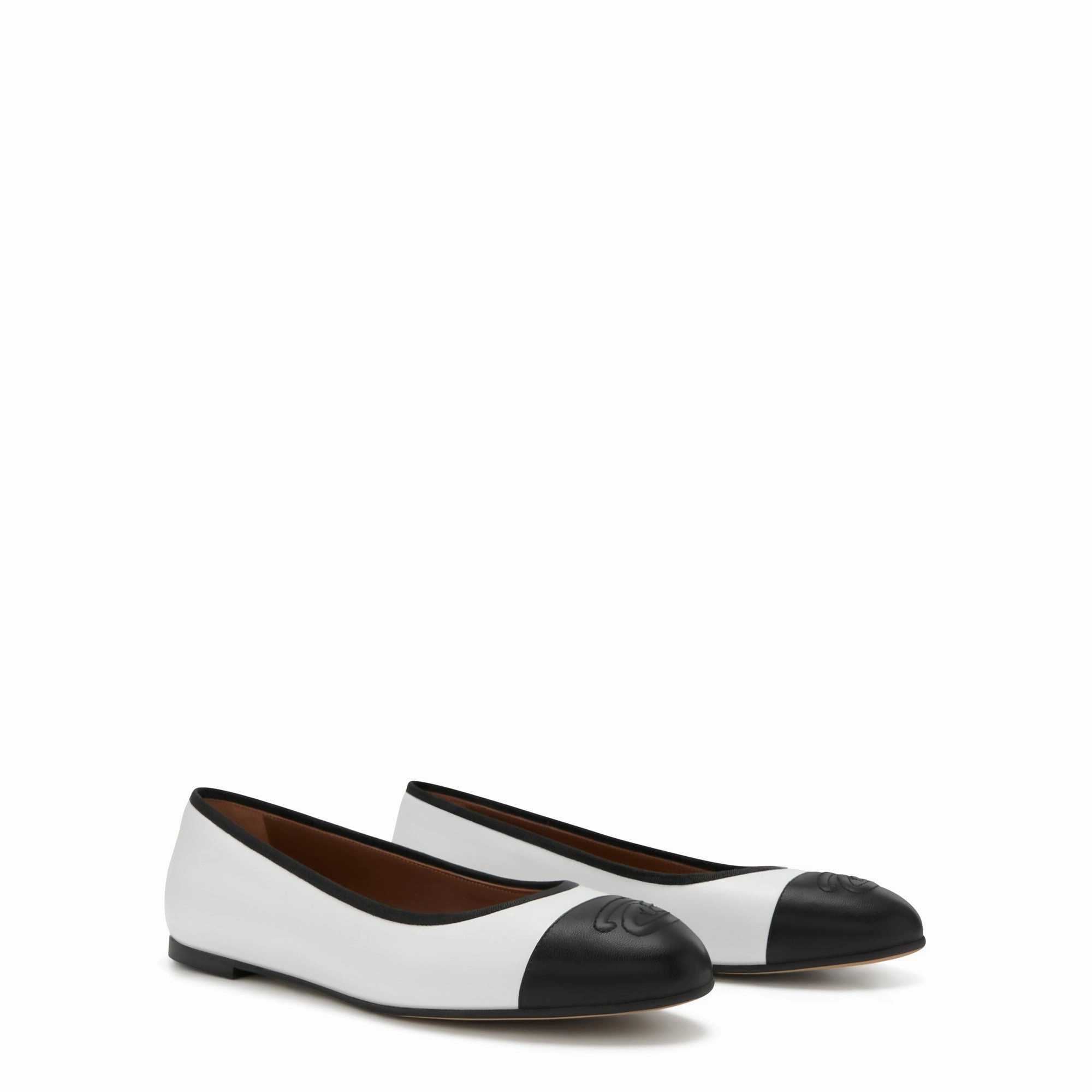 Vendo?me Ynes white calfskin leather ballerinas rainy - day shoes