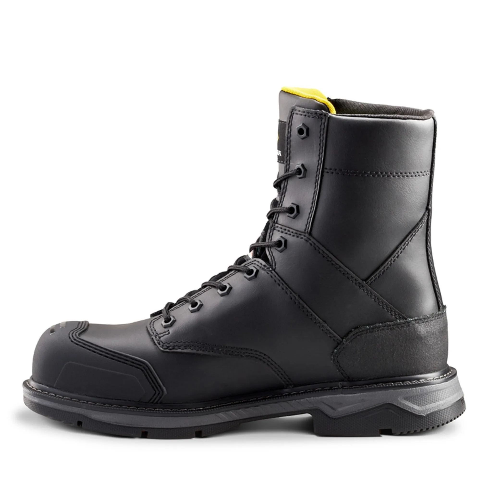 Terra Men's Safety Work Boots Patton 8" Leather Waterproof with Composite Toe and Plate | Sizes 3-15