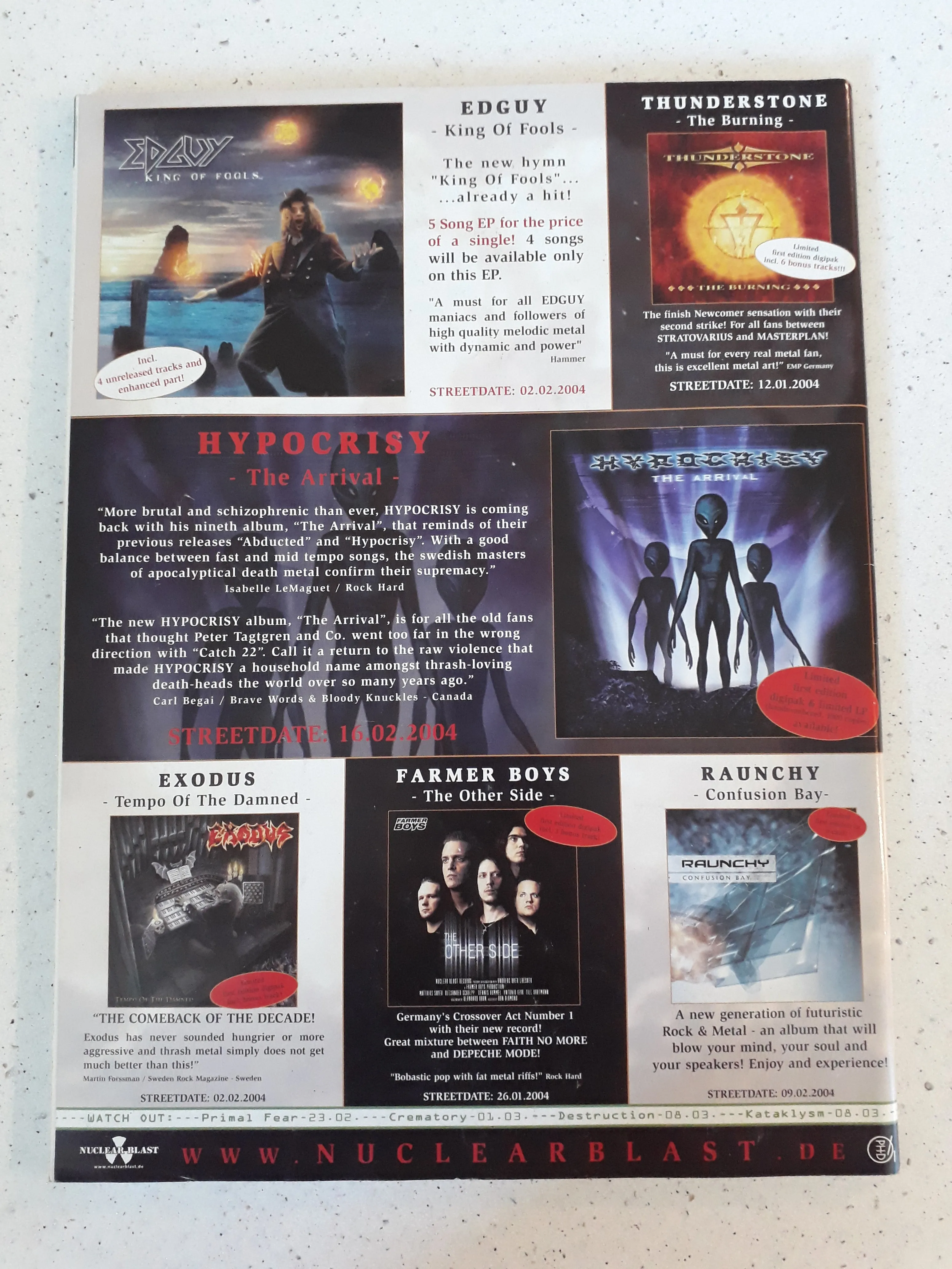 TERRORIZER #116   CD [2ND HAND]