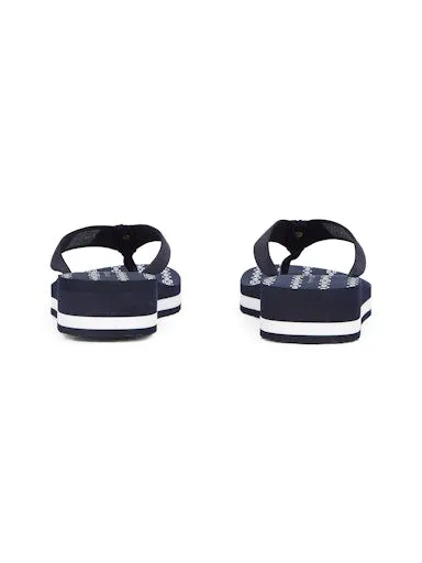 TH Monogram Wedge Flip-Flops