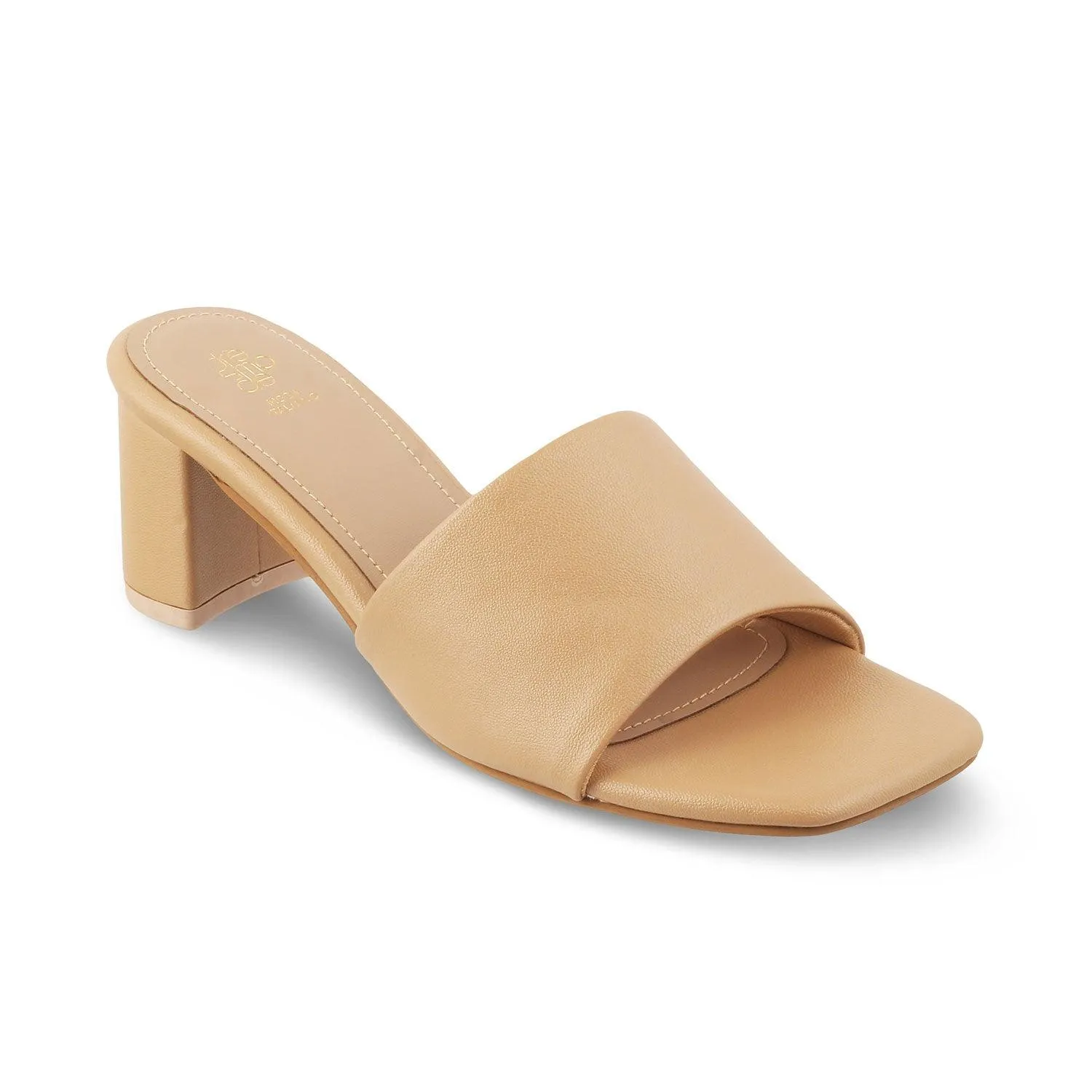 The Barie Beige Women's Casual Block Heel Sandals Tresmode