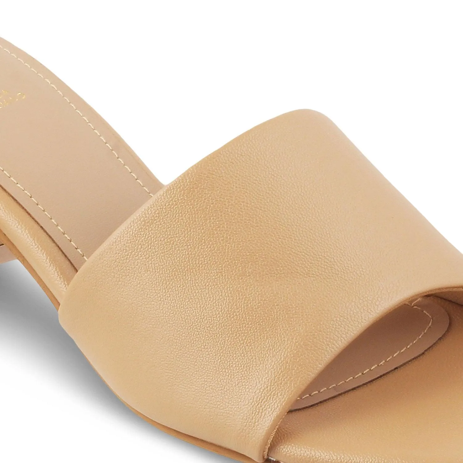 The Barie Beige Women's Casual Block Heel Sandals Tresmode