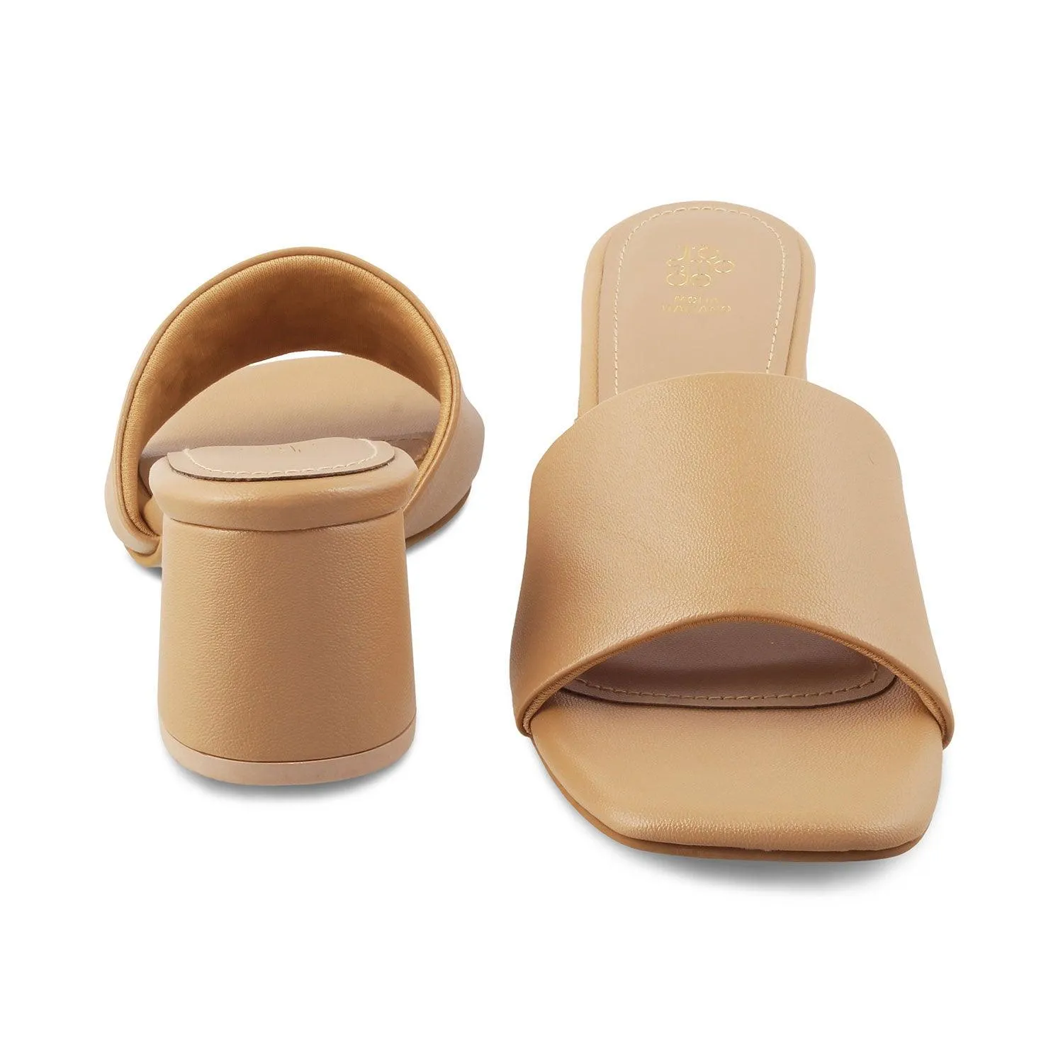 The Barie Beige Women's Casual Block Heel Sandals Tresmode