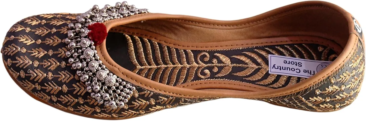 The Country Store_ETHNIC WEAR_|| Embroidered Handmade || Jutti for Women and girls with Soft Leather..