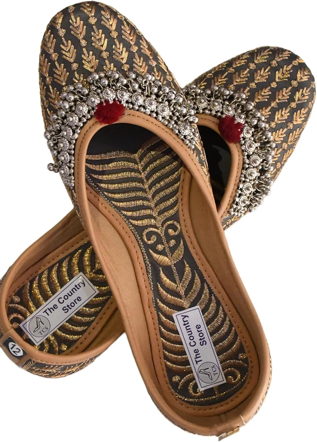 The Country Store_ETHNIC WEAR_|| Embroidered Handmade || Jutti for Women and girls with Soft Leather..