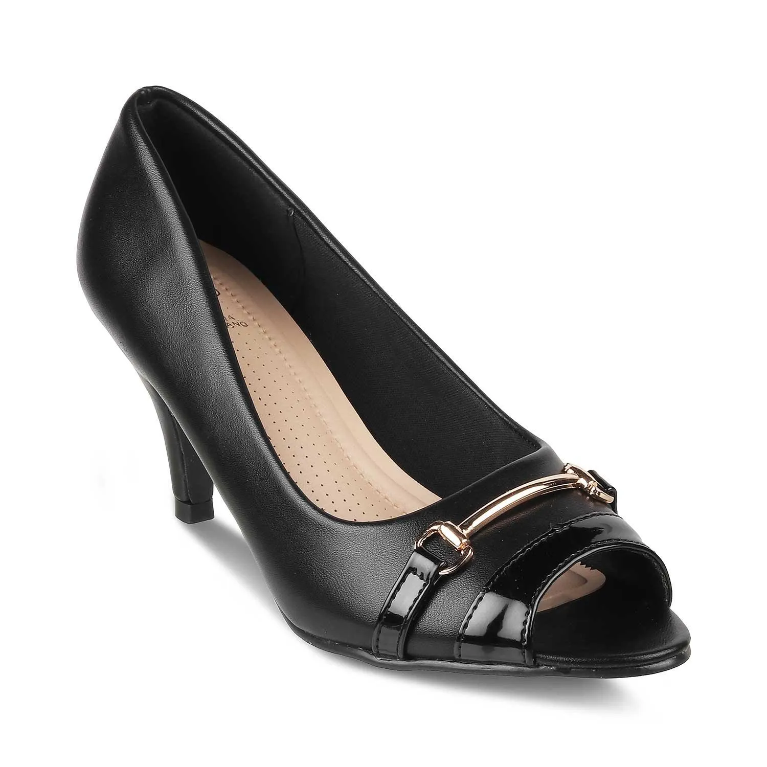 The Monza Black Women's Dress Peep Toe Sandals Tresmode