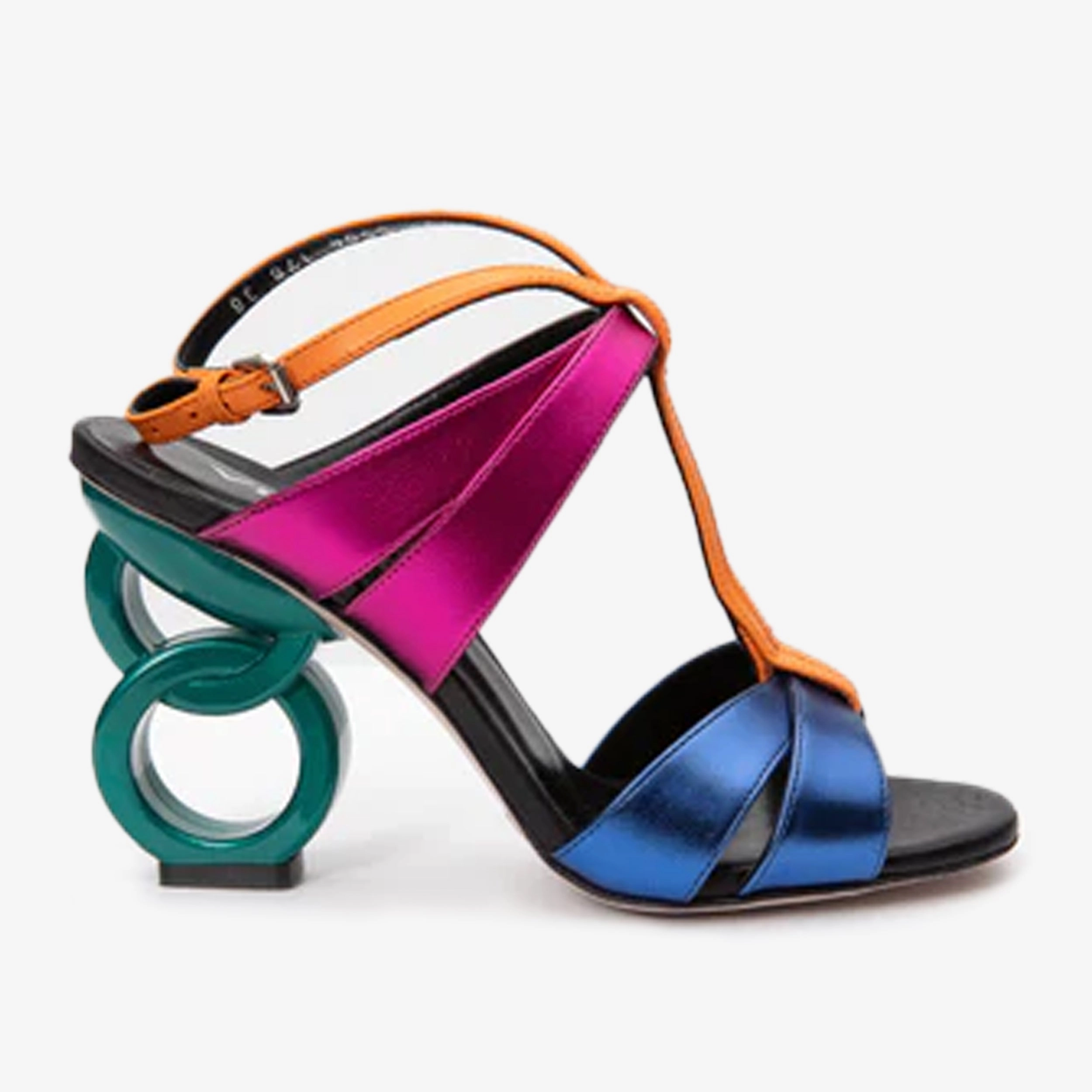 The Duffryn Multicolor T-Strap Leather Women Sandal High Rebound Foam Cushion