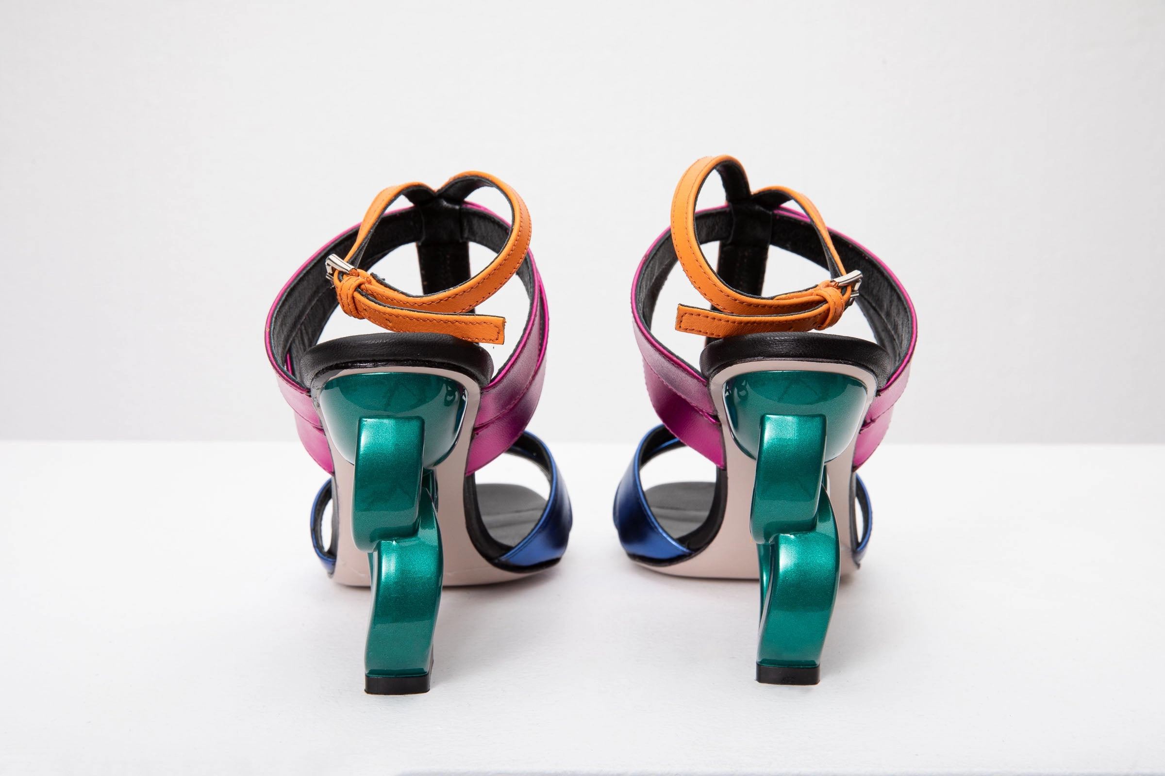 Clean Fit The Duffryn Multicolor T-Strap Leather Women Sandal