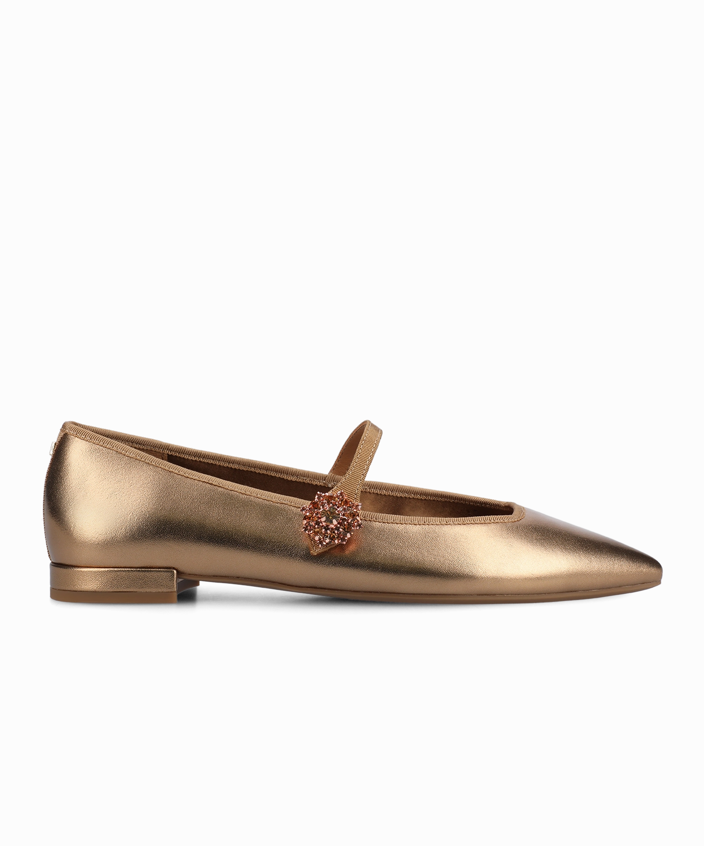Trail View Expo Mood The Goldfinch 15 Mary Jane - Vintage Gold Metal Leather
