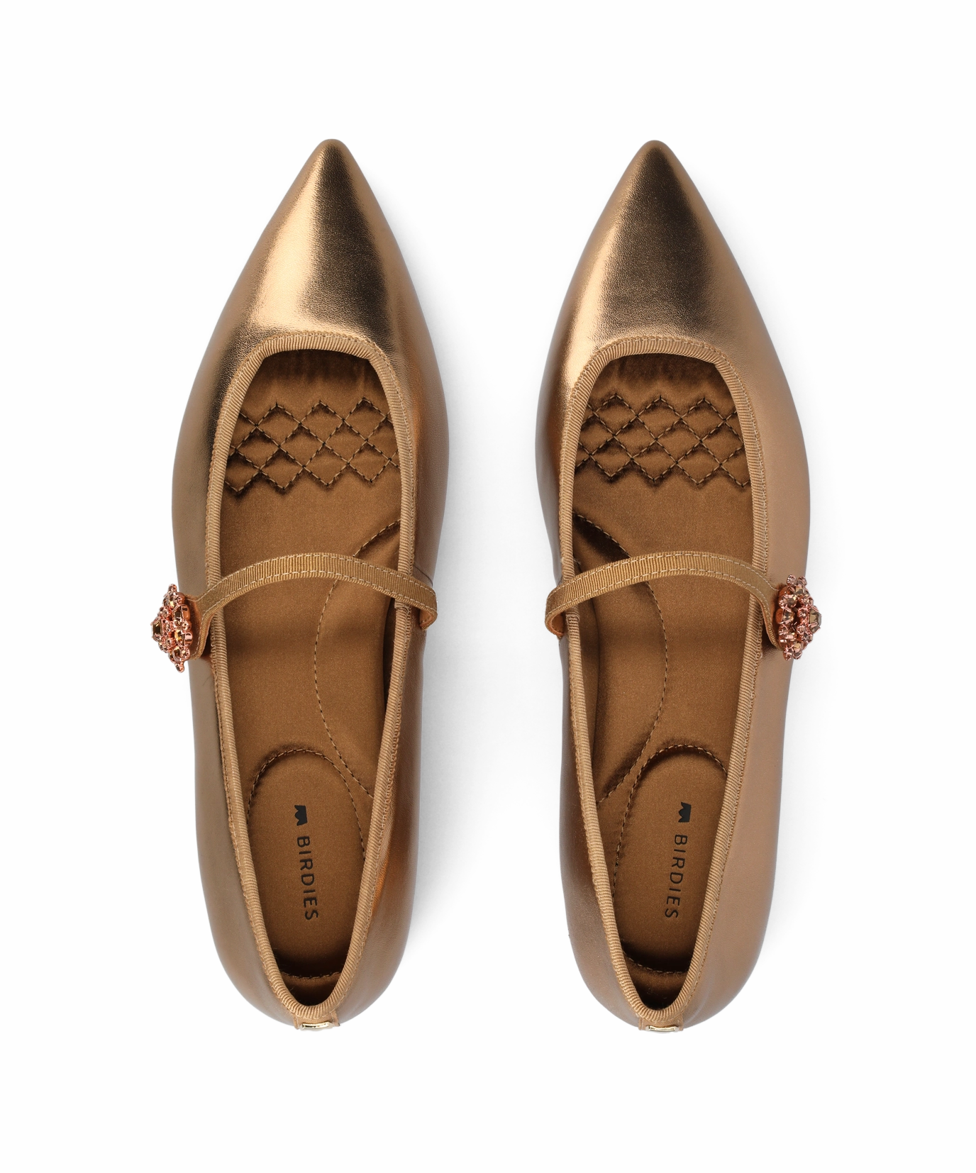 Perfect Cushioning The Goldfinch 15 Mary Jane - Vintage Gold Metal Leather