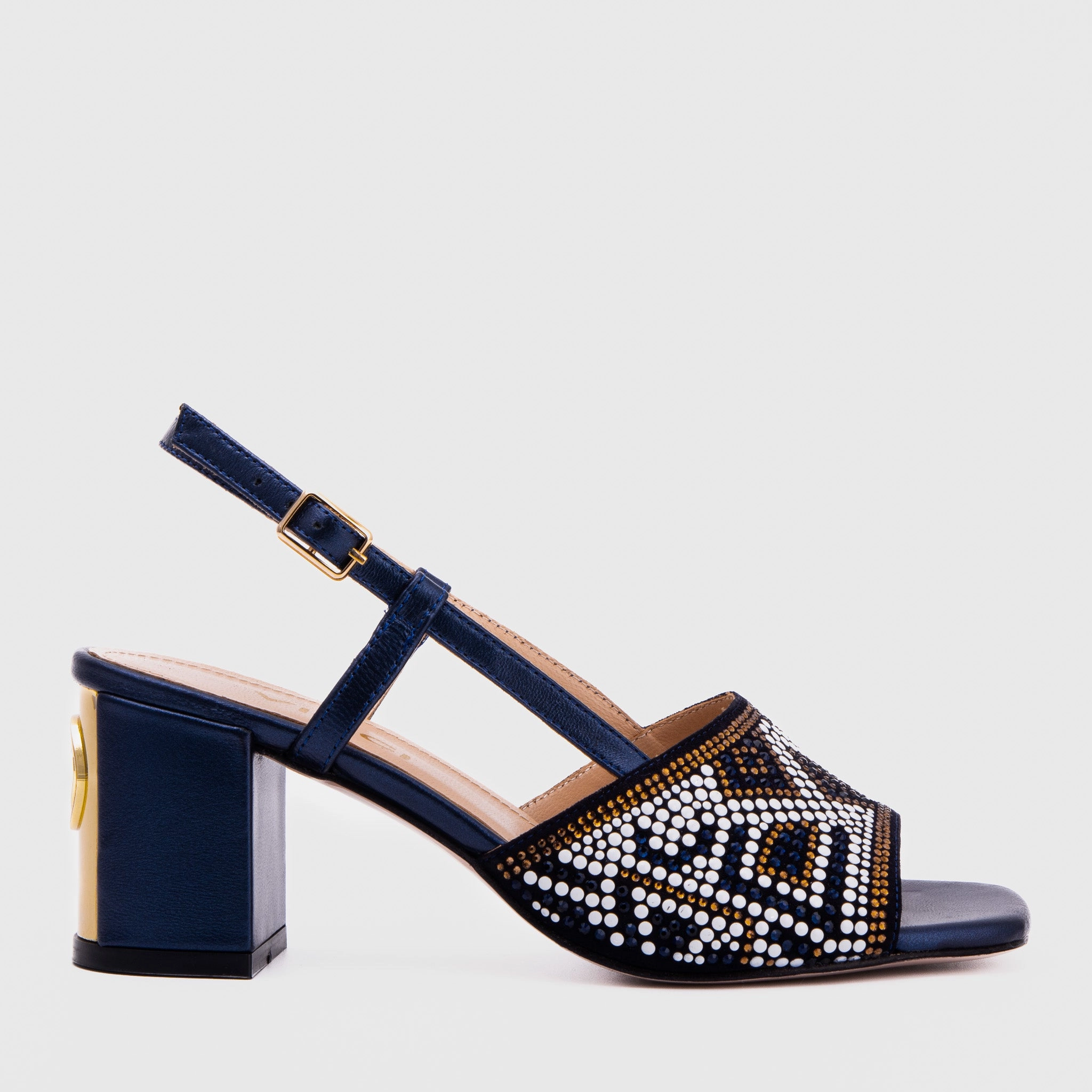 Wave Fun The Nampula Navy Blue Leather Women Slingback Shoe