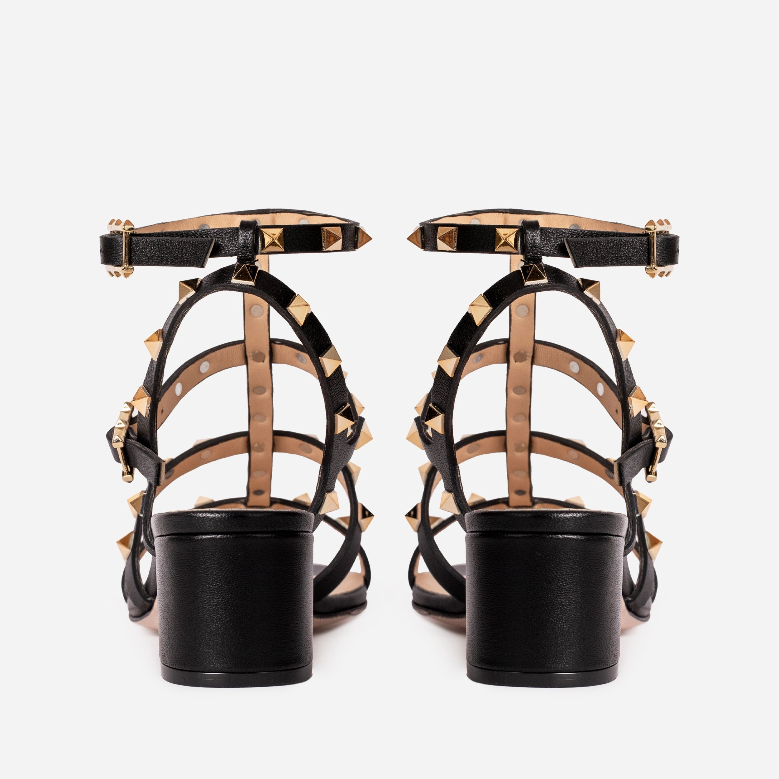 No Pressure The Nejapa Black Multi Strap Leather Women Sandal