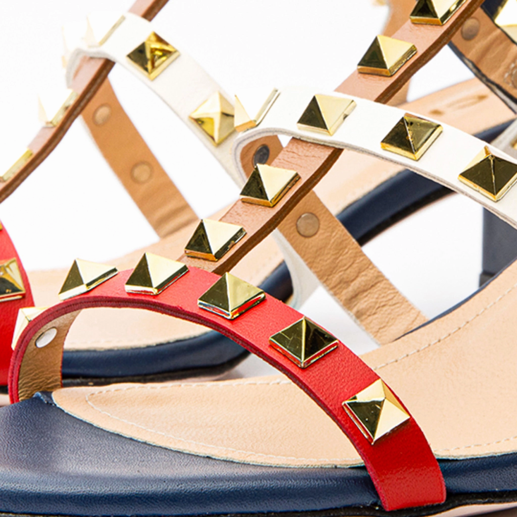 The Nejapa Multicolor Multi Strap Leather Women Sandal Street Style