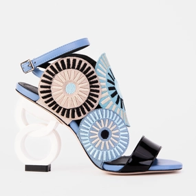 The Parama Blue Leather Ankle Strap Women Sandal Toe Freedom Active Line