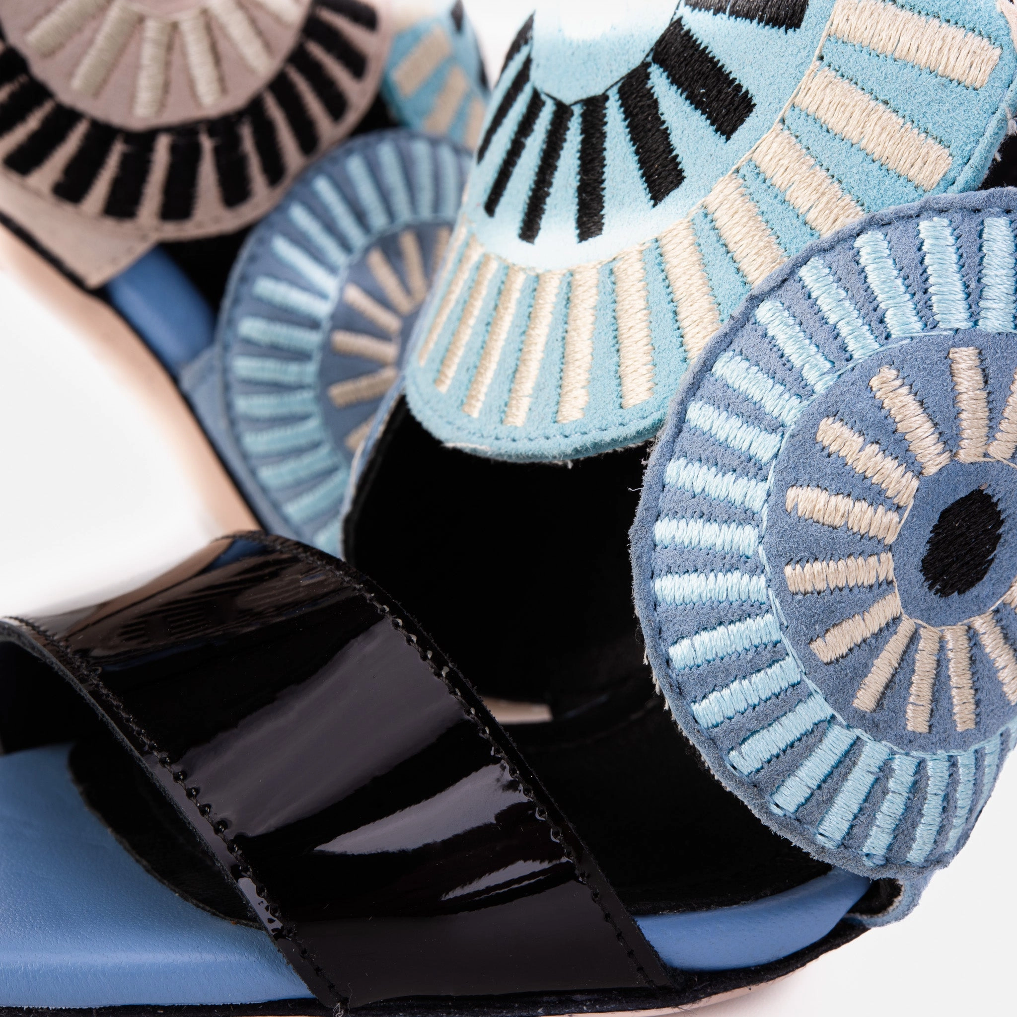Toe Free The Parama Blue Leather Ankle Strap Women Sandal