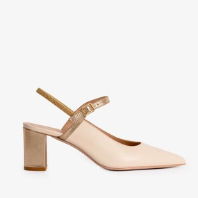 The Pompei Cream Leather Slingback Women Sandal Toe Thong simple design