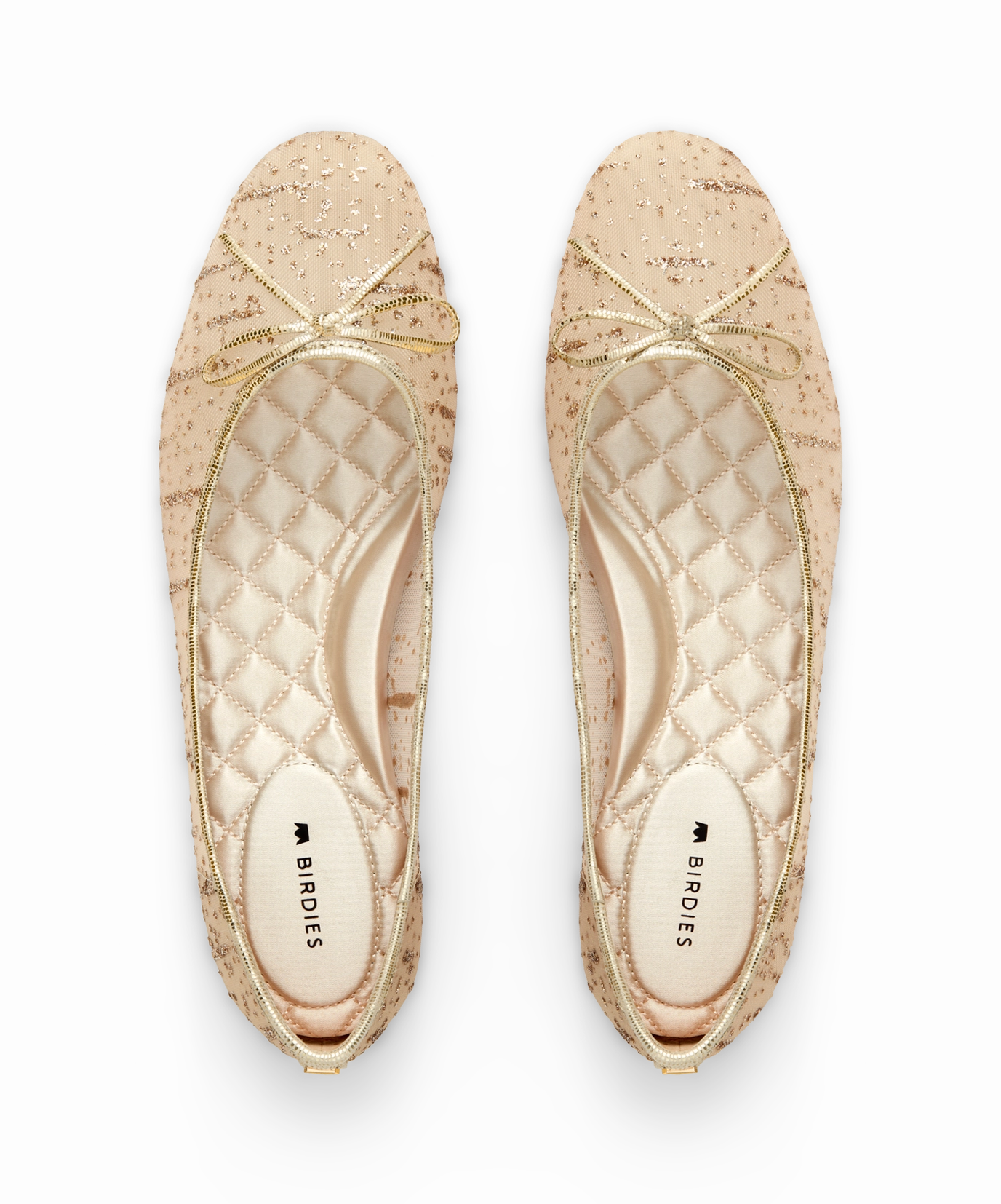 The Songbird - Gold Mesh Sparkle Workday Approved Shoes