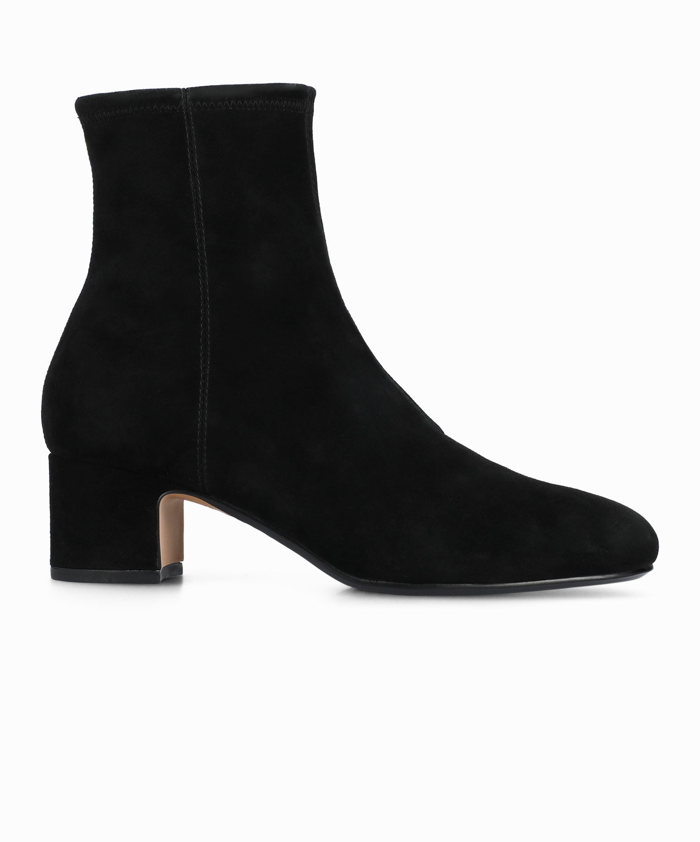 The Starling 50 Bootie - Black Stretch Suede Hero Edge