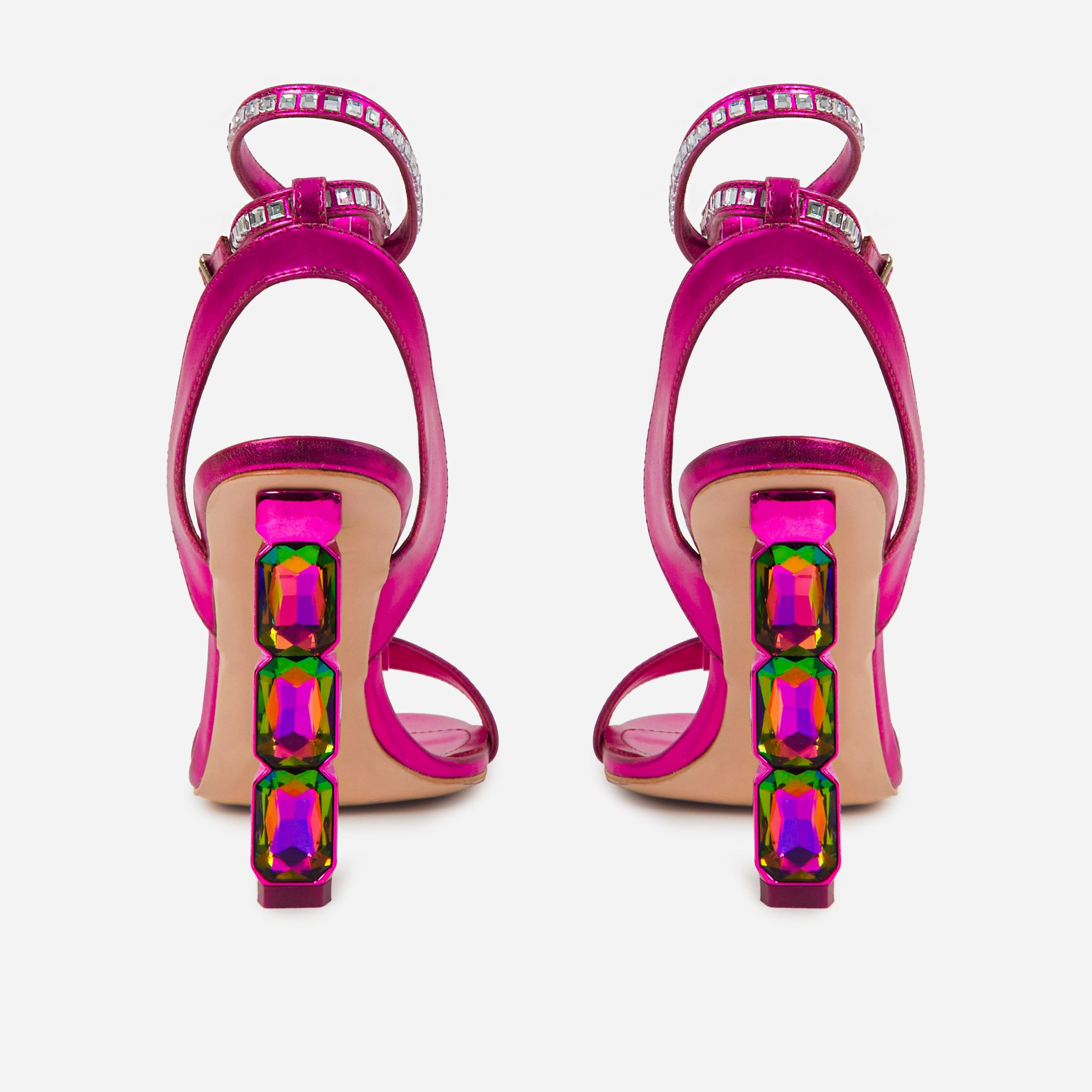 Style Pair The Torola Fuchsia Stony Heel Leather Women Sandal Final Sale!