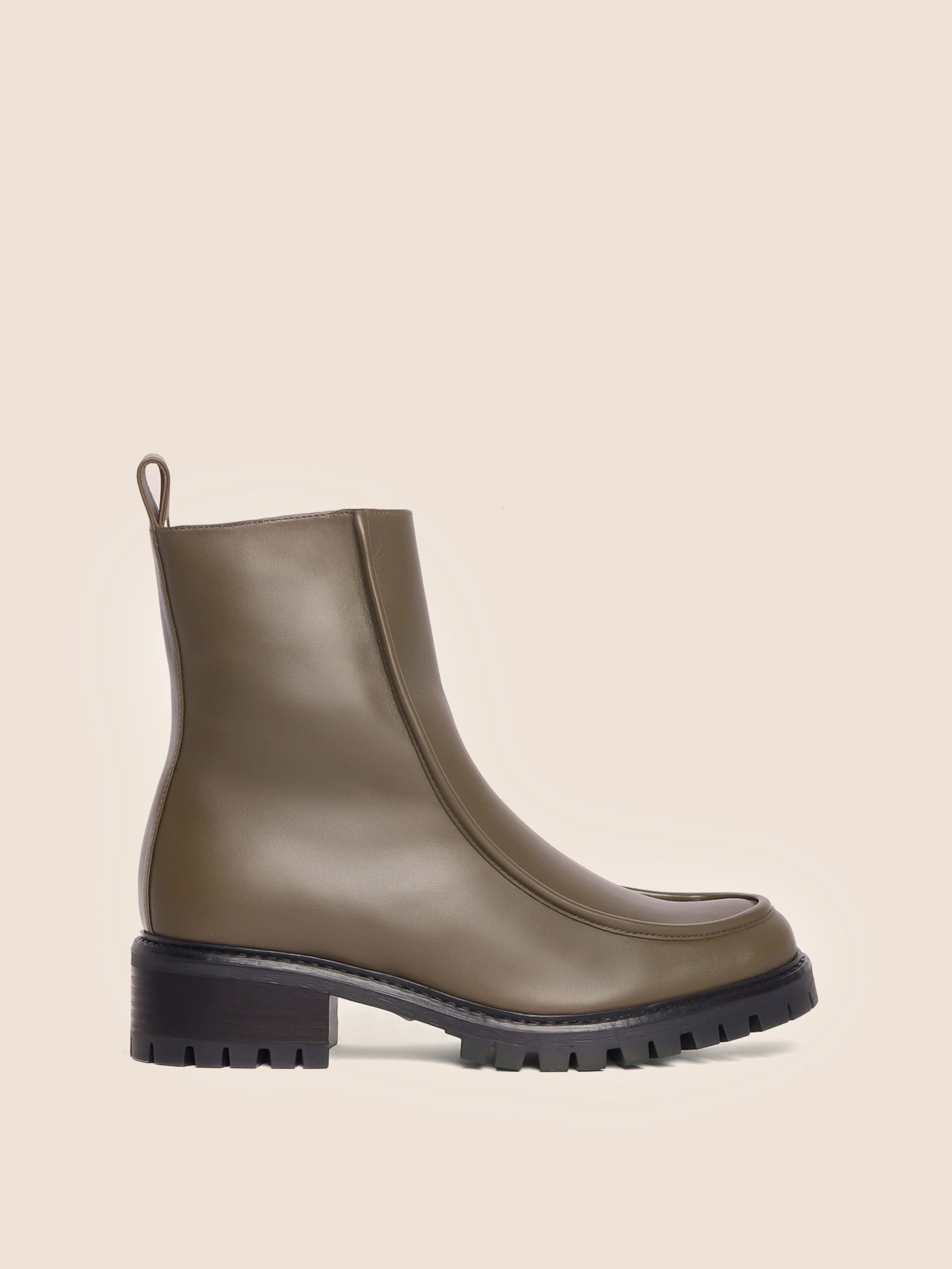 Milan Shine Vigo Olive Lined Boot
