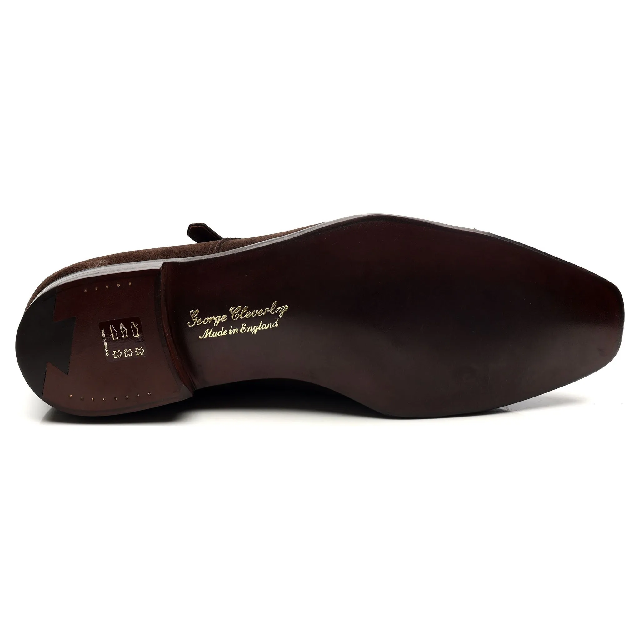 'Thomas' Dark Brown Suede Double Monk Strap UK 10 E