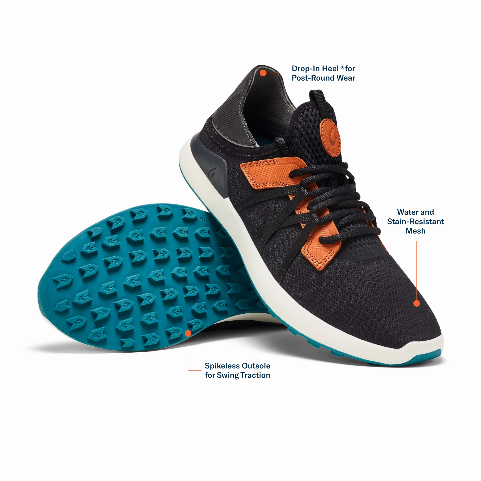 Deep Shade Cushioned Insole Technology Manele - Black / Dark Shadow