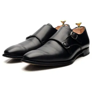 'Tiverton' Black Leather Double Monk Strap UK 8.5 F