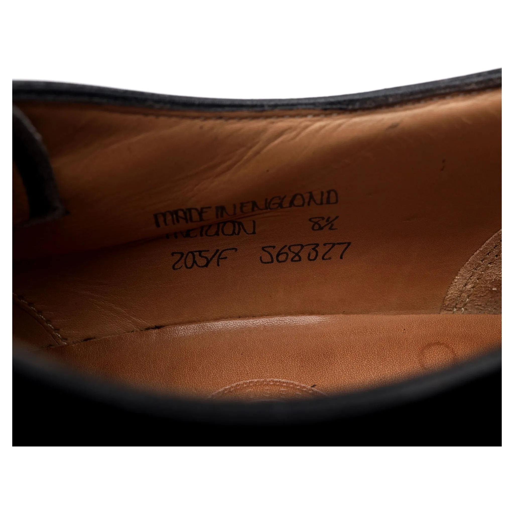 'Tiverton' Black Leather Double Monk Strap UK 8.5 F