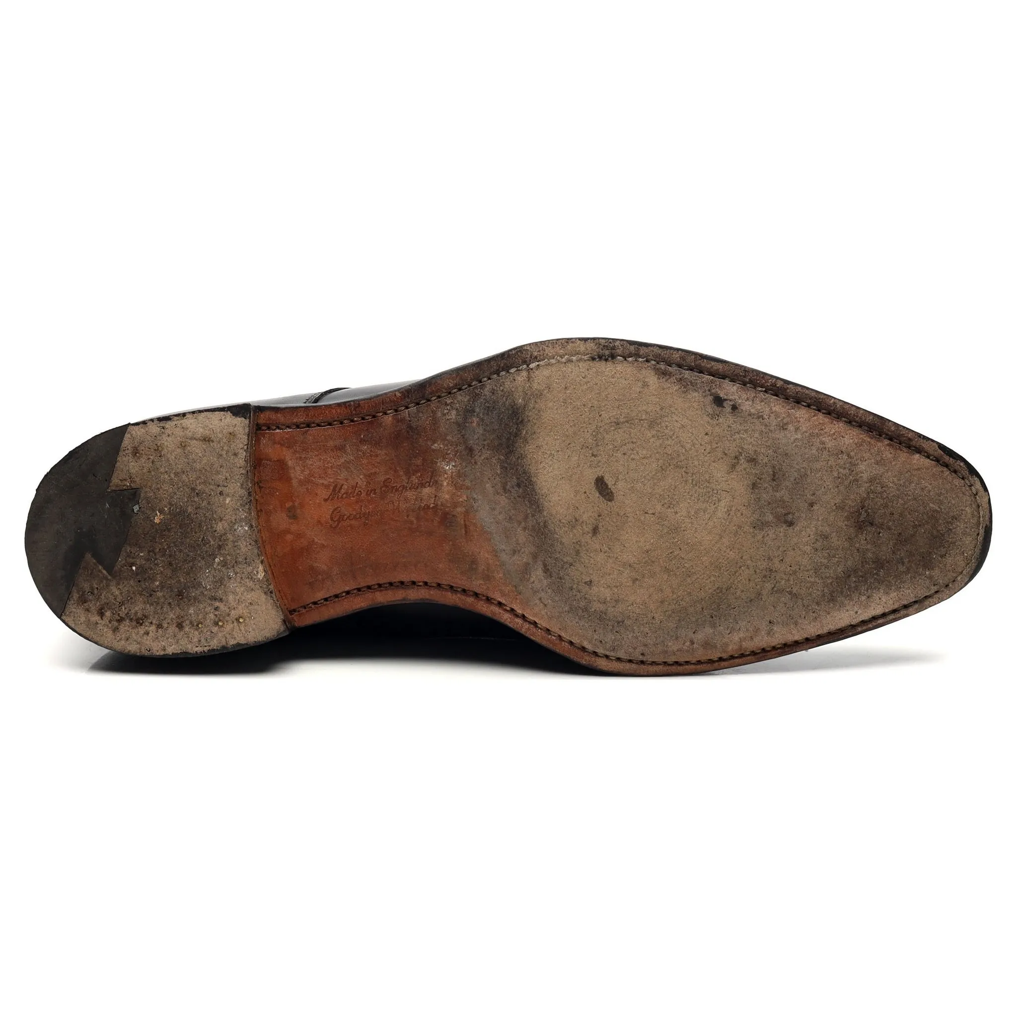 'Tiverton' Black Leather Double Monk Strap UK 8.5 F