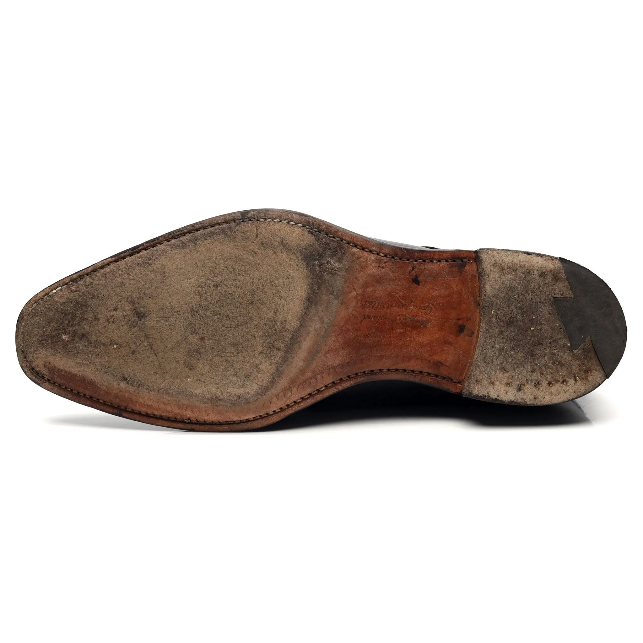 'Tiverton' Black Leather Double Monk Strap UK 8.5 F