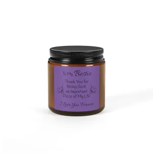 To My Bestie Scented Soy Candle (Multi-Size, Amber Jar)