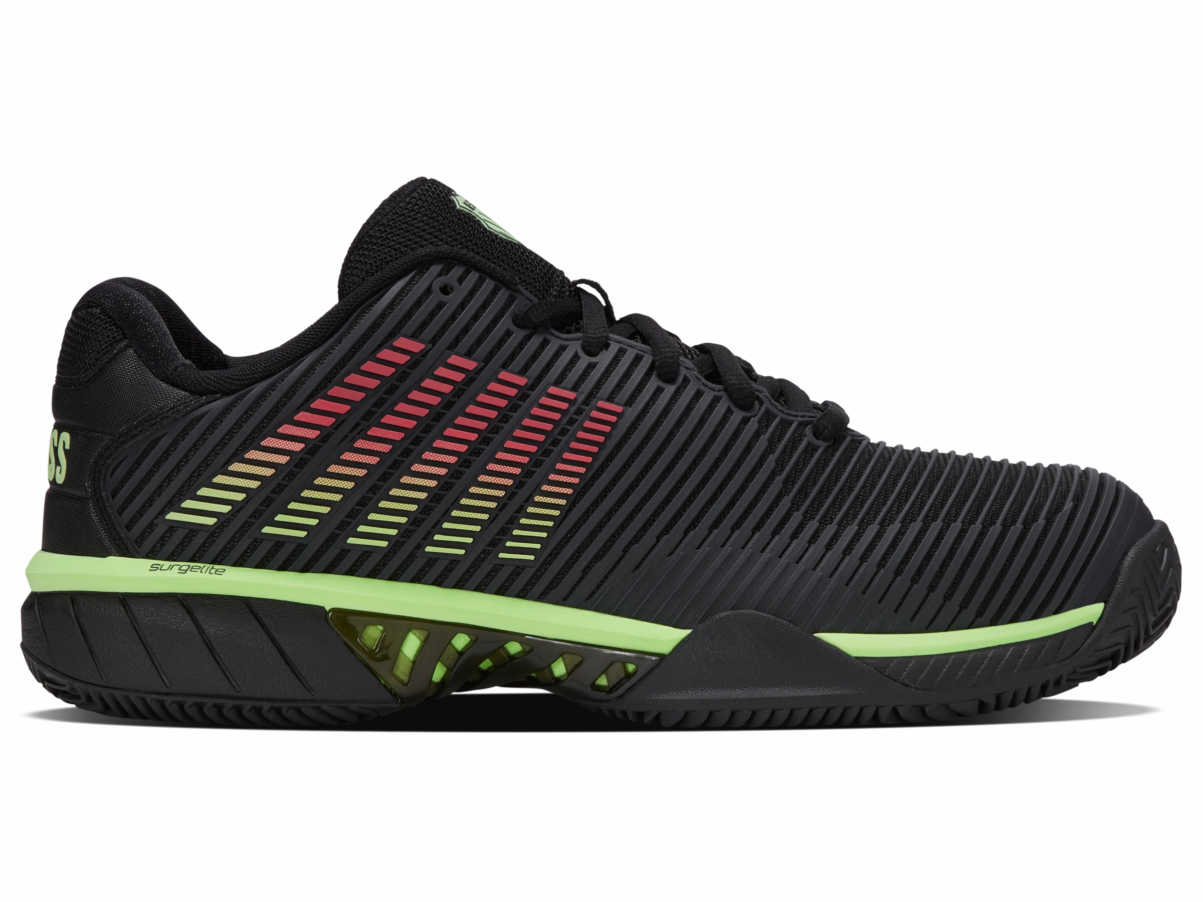 06614-034-M | HYPERCOURT EXPRESS 2 CLAY | BLACK/SOFT NEON GREEN/NEON LAVA Comfort Fit
