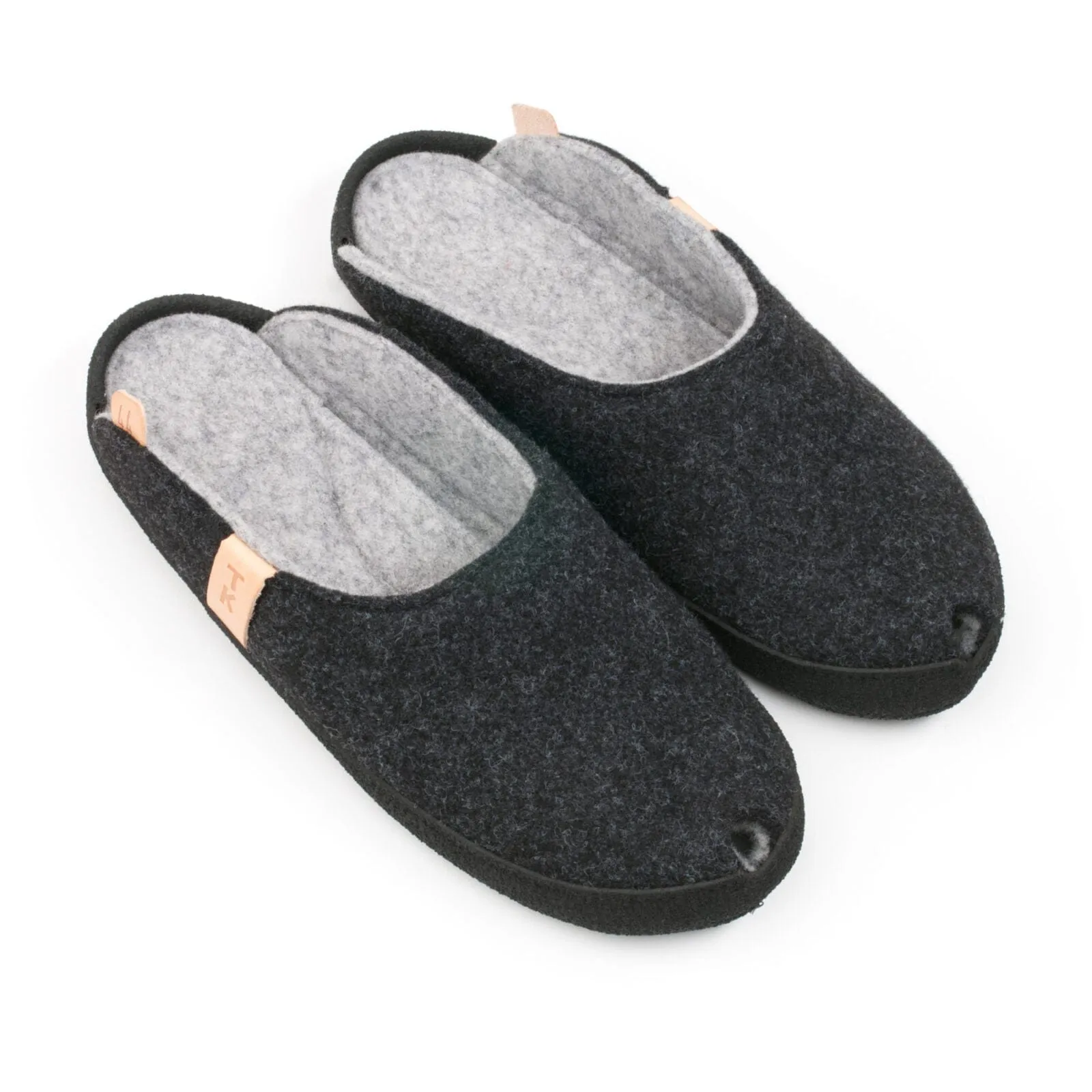 TOKU Brussels Wool Slippers - Dark Gray