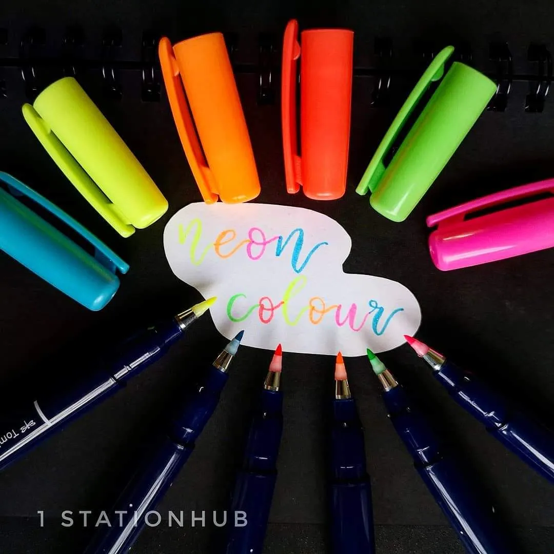 Tombow Fudenosuke Neon Colours