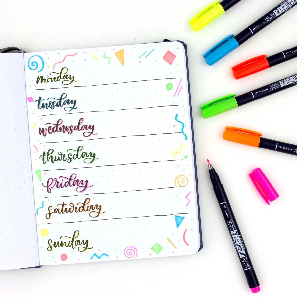 Tombow Fudenosuke Neon Colours