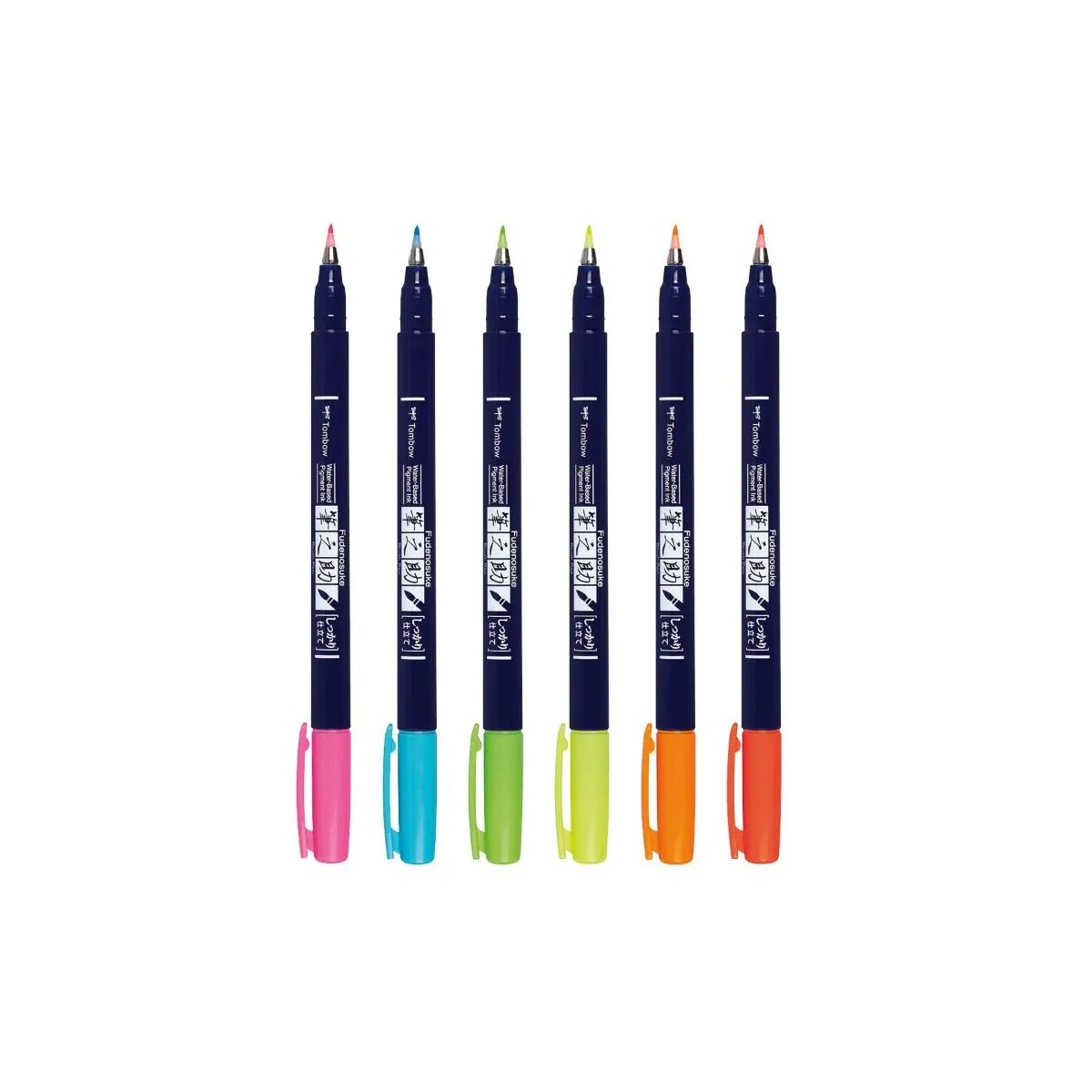 Tombow Fudenosuke Neon Colours
