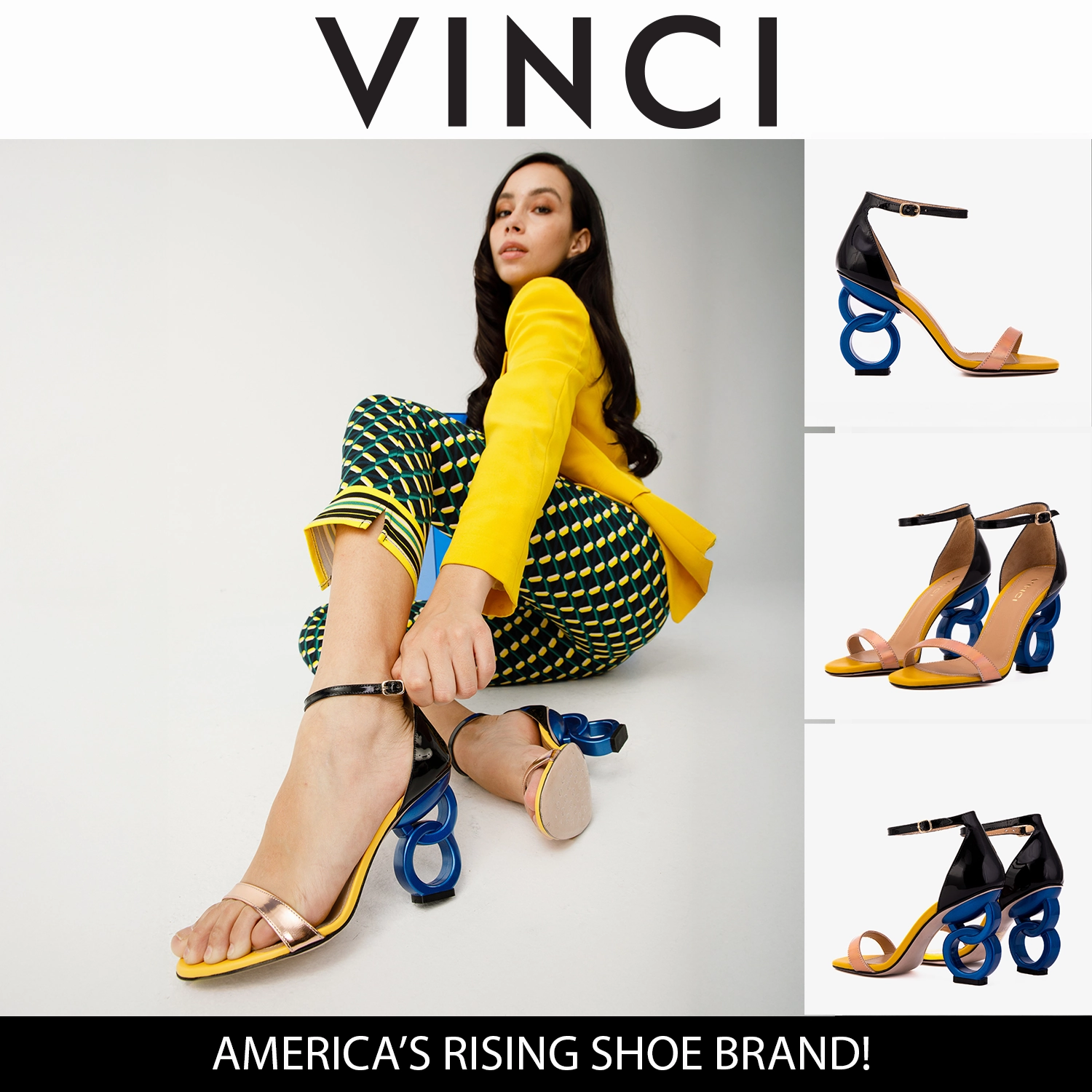 The Helix Heel Rose Gold Leather Women Sandal Low Weight