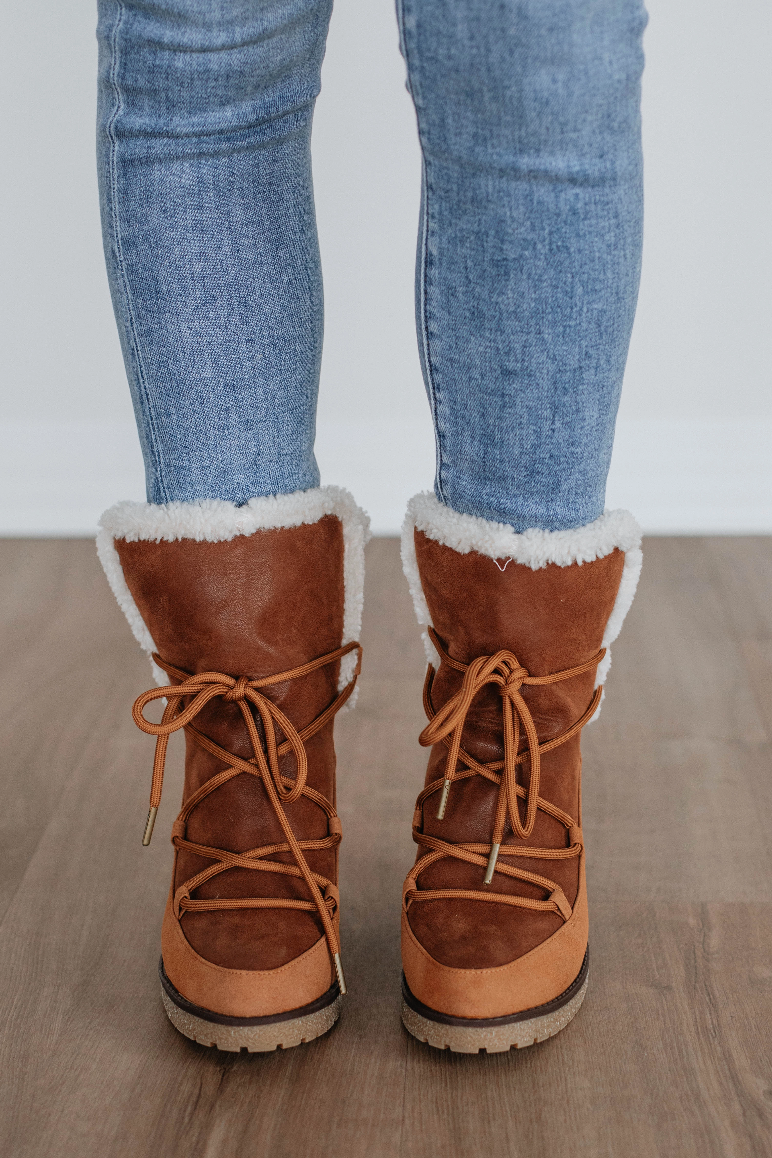 Embracing The Chill Boots - Cognac Impact Resistant Sole Odor Control Insole