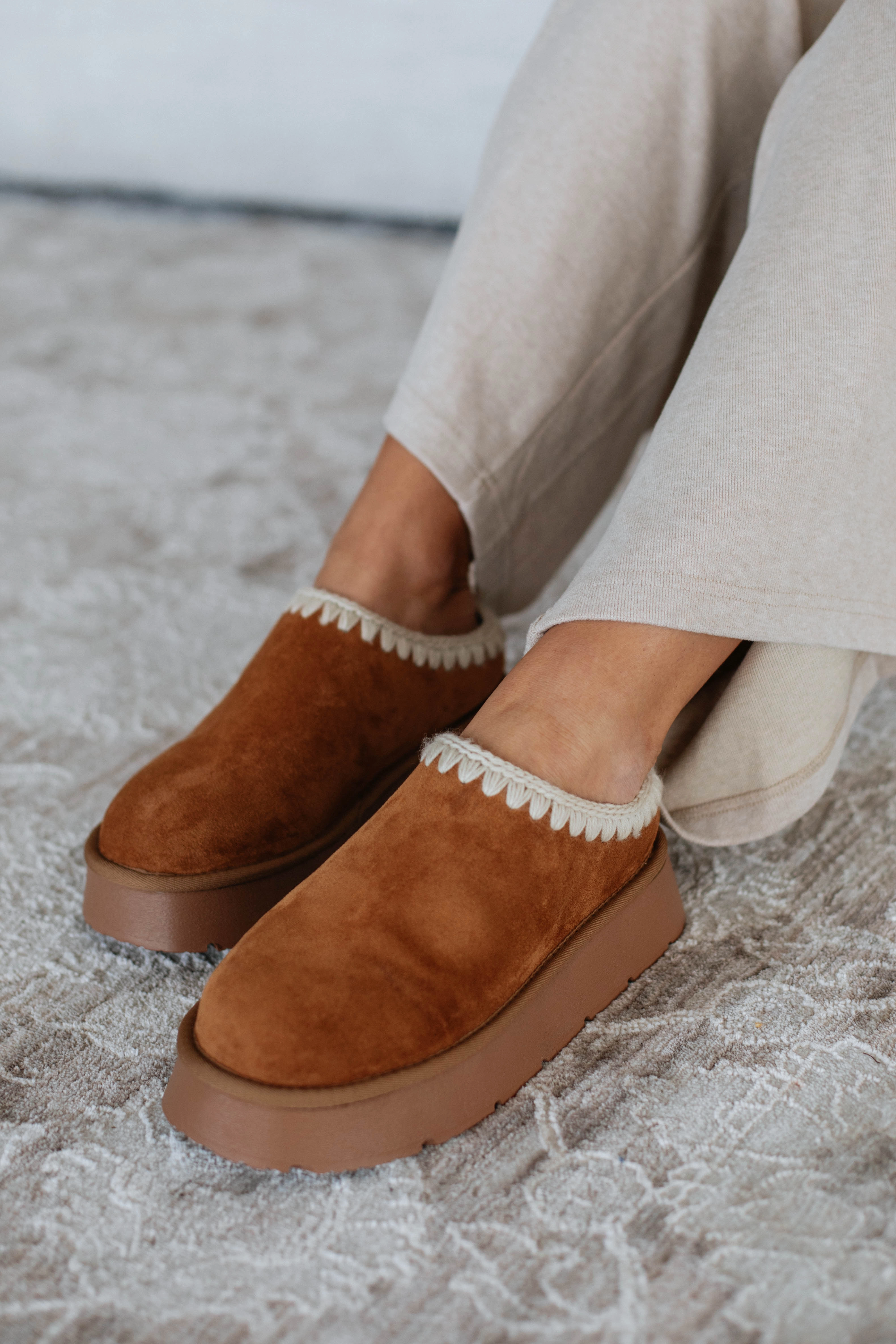 mesh construction Tread Softly Platform Slippers