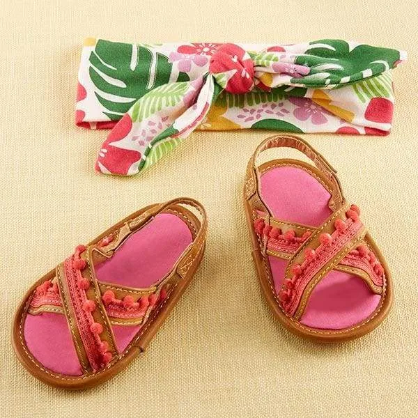Tropical Headband and Flip Flop Gift Set