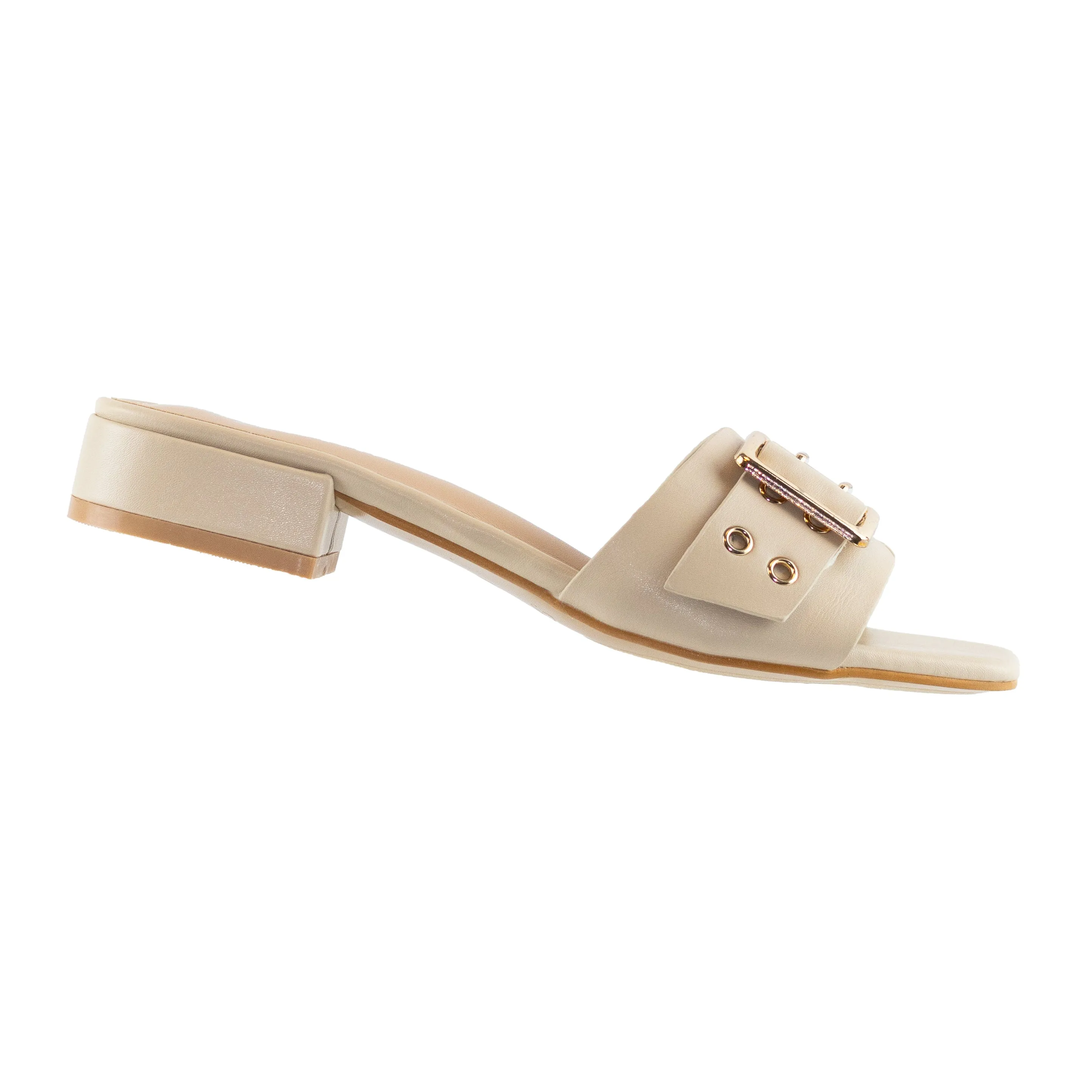 Tsunade - Block Heel Square Toe Sandals, Belt Buckle Design, Trendy Summer Footwear, Ideal for Adding Edge to Your Outfit
