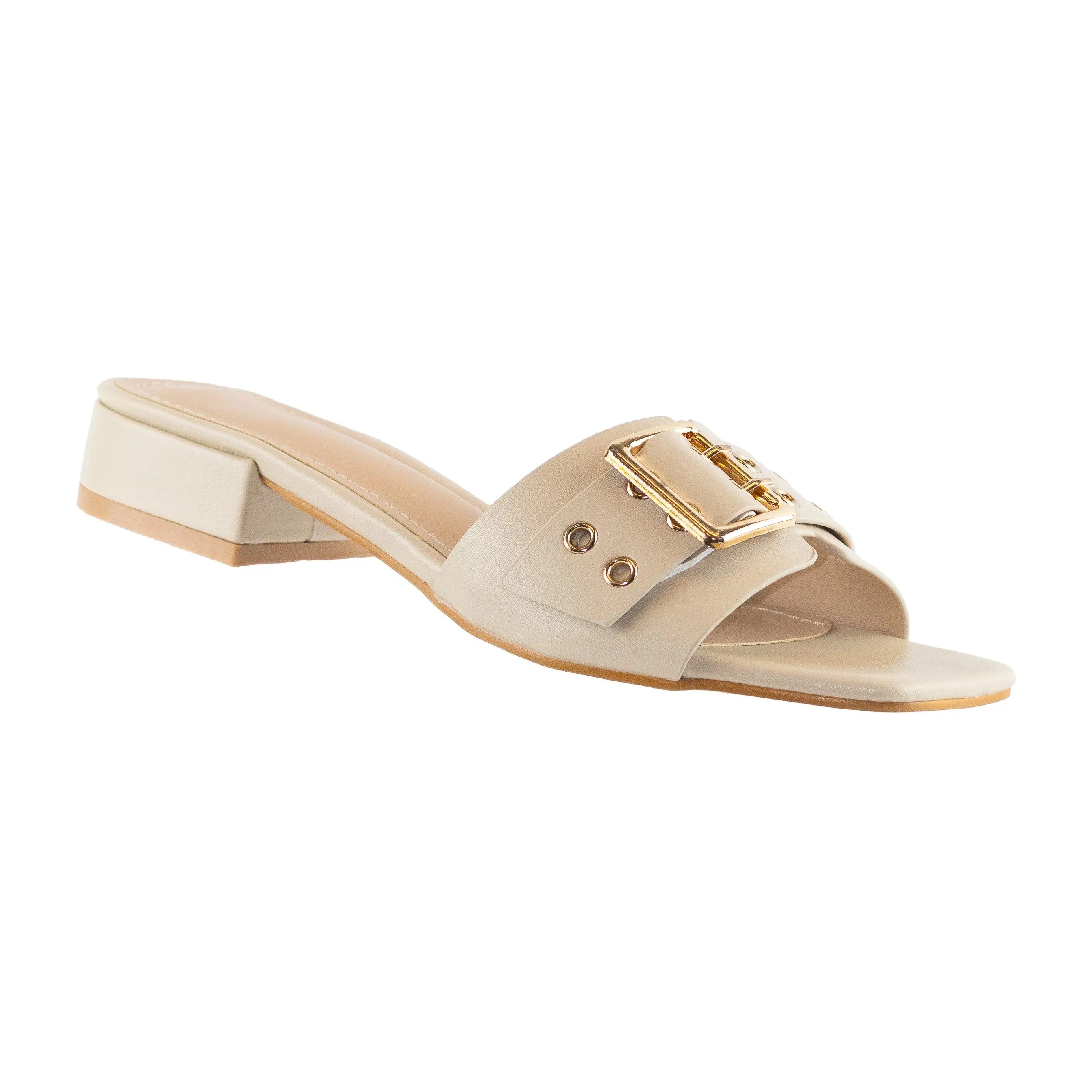 Tsunade - Block Heel Square Toe Sandals, Belt Buckle Design, Trendy Summer Footwear, Ideal for Adding Edge to Your Outfit