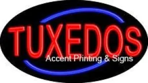 Tuxedos Flashing Handcrafted Real GlassTube Neon Sign