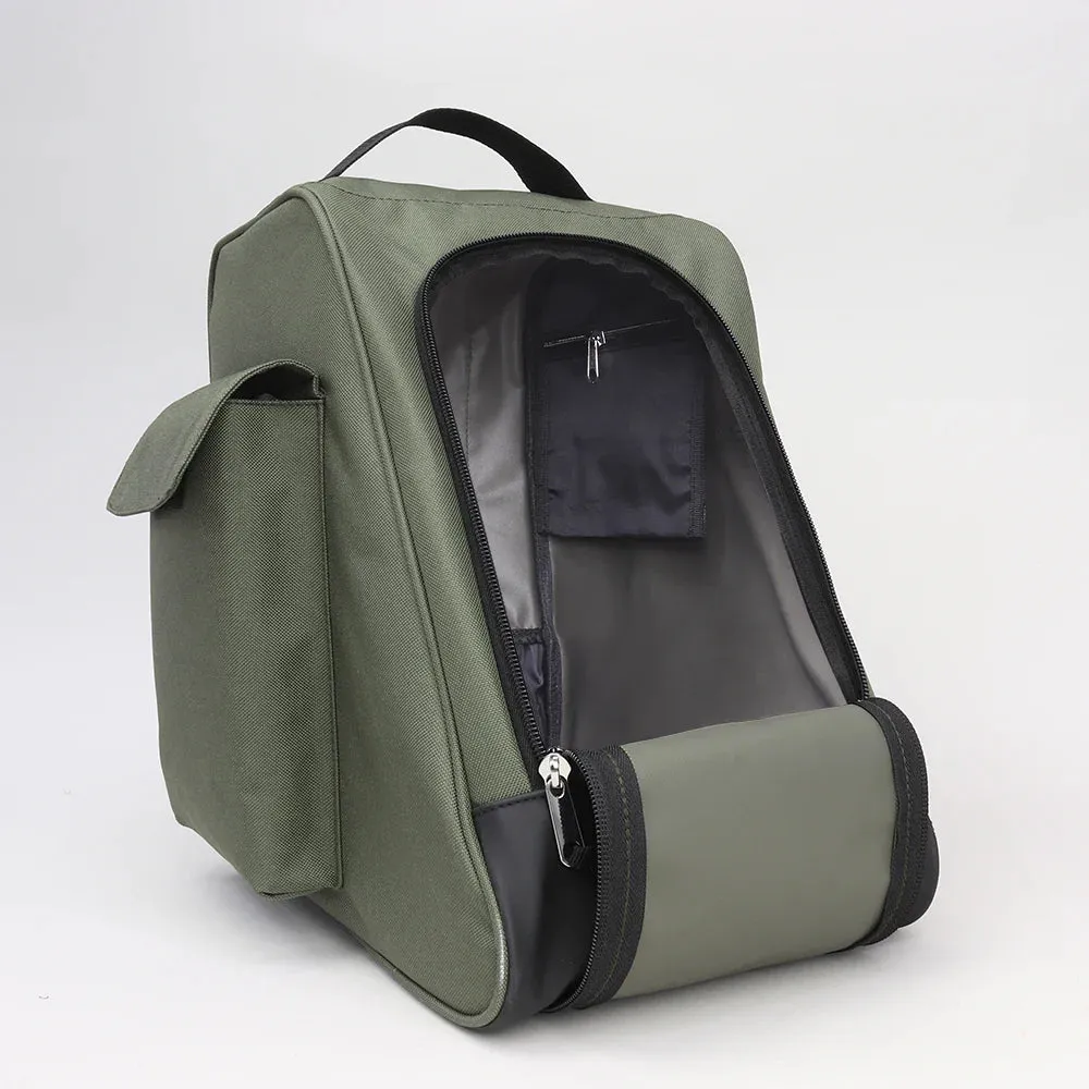 Tweed Outdoor Walking Boot Bag In Green