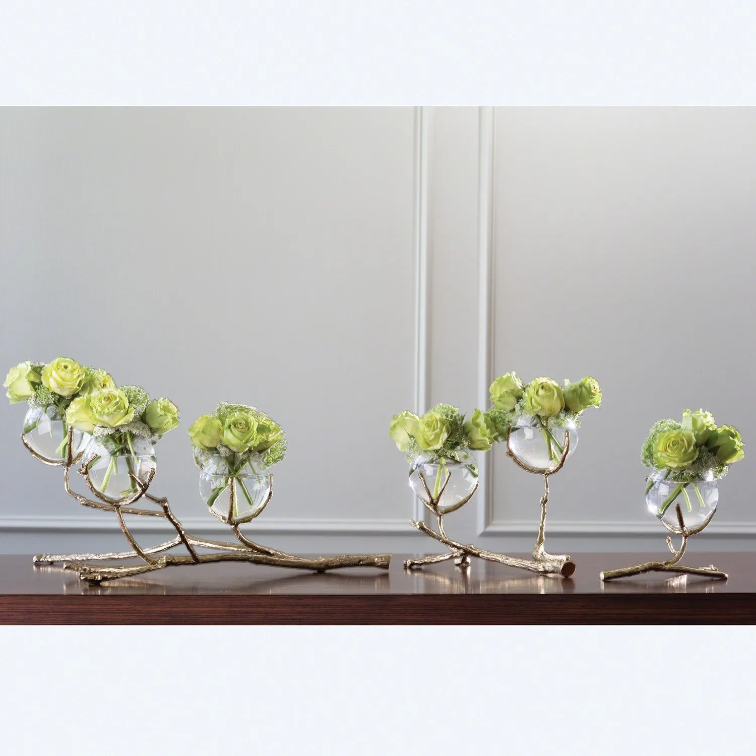 Twig 2 Vase Holder - Brass