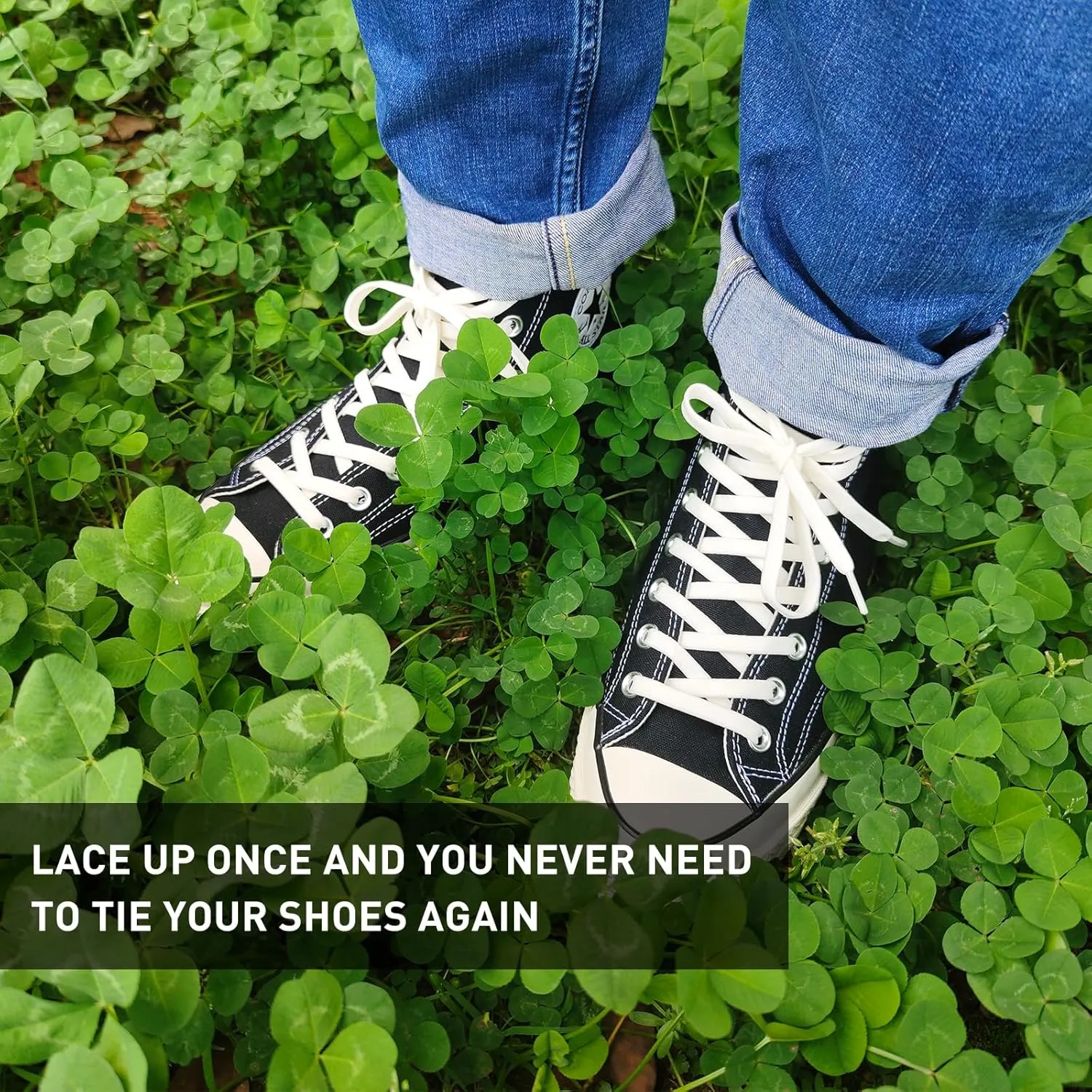 UamGlsob 2 Pairs 5/16" Wide Elastic Shoe Laces Replacement Laces for Converse High Tops, Stretch Flat Shoelaces Shoe Strings