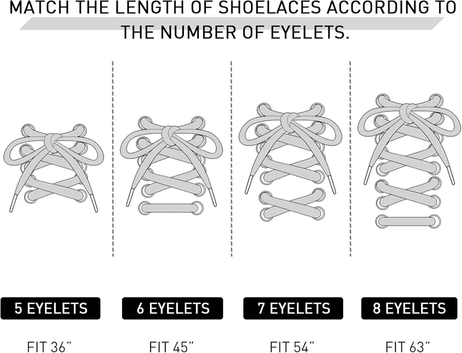 UamGlsob 2 Pairs 5/16" Wide Elastic Shoe Laces Replacement Laces for Converse High Tops, Stretch Flat Shoelaces Shoe Strings