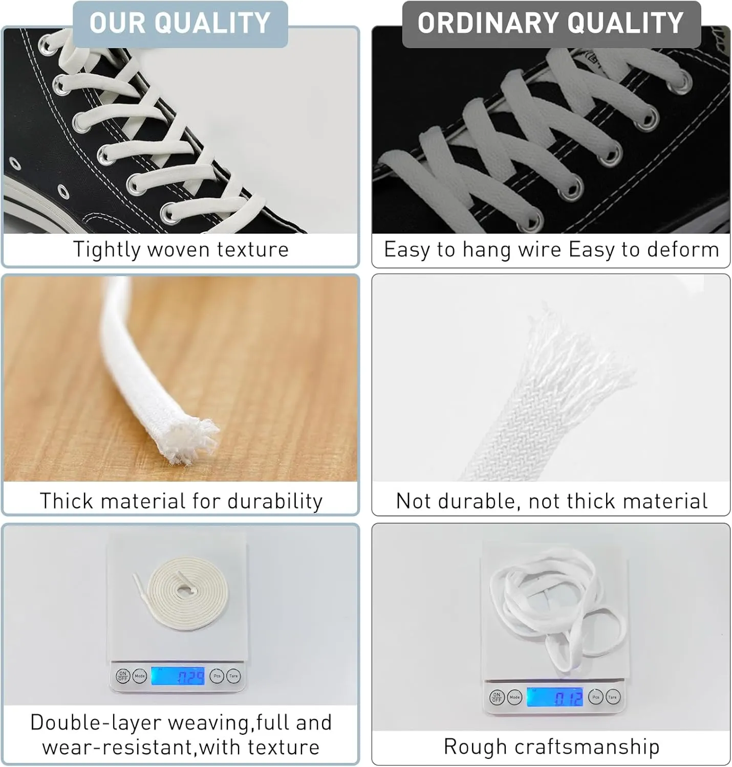 UamGlsob 2 Pairs 5/16" Wide Elastic Shoe Laces Replacement Laces for Converse High Tops, Stretch Flat Shoelaces Shoe Strings