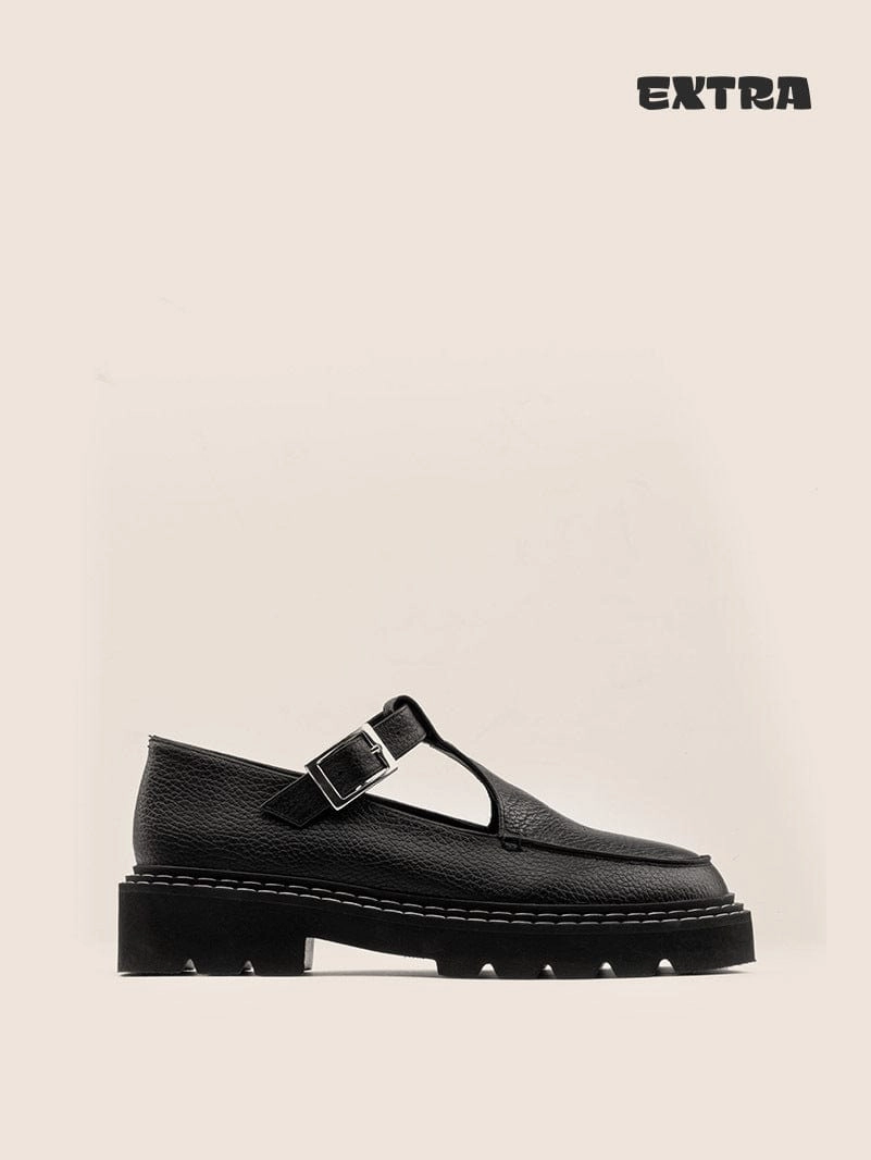linen fresh Neiva Black Tumble Mary Jane